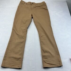 Liz Claiborne Sara Women's Size 14 Tan Bootcut Mid Rise Stretch Pants